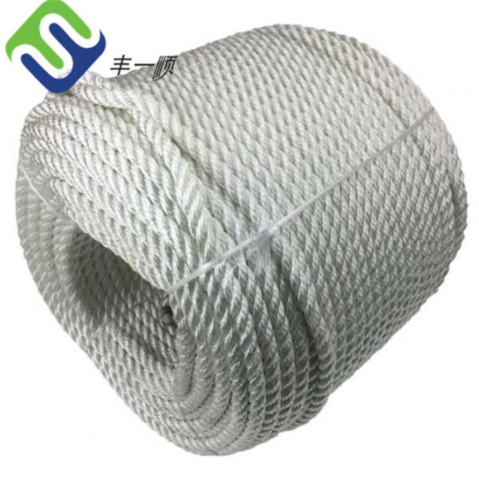 Wei&szlig;farbiges Nylonseil 32 mm Durchmesser 3 Str&auml;nge Twist Nylon Marine Seil 0
