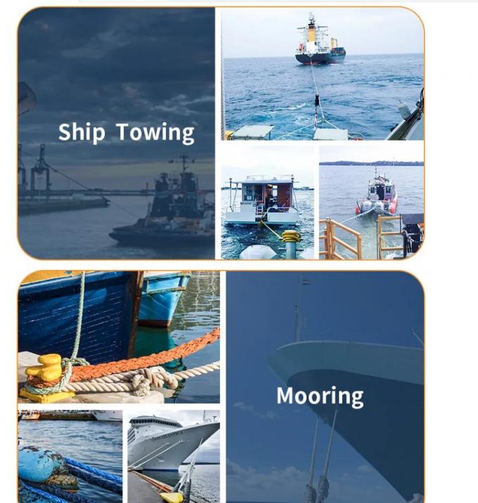 100% Hochfestigkeit UV-Widerstand 40mm 8 12 Strang Dacron Polyester Multifilament Marine Mooring Seil 5
