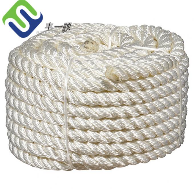 Wei&szlig;farbiges Nylonseil 32 mm Durchmesser 3 Str&auml;nge Twist Nylon Marine Seil 2