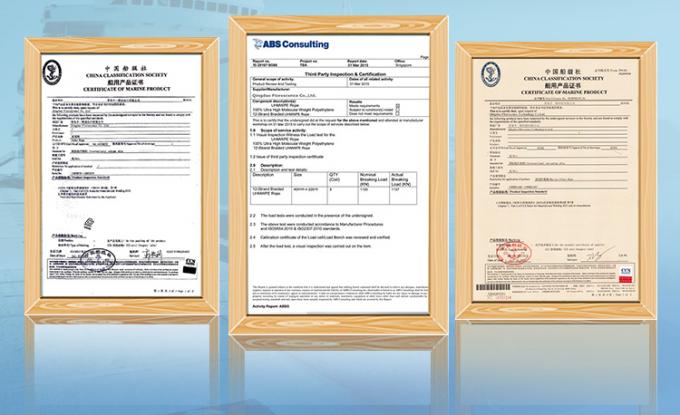 Hochfeste 12-Streifen geflochtenes UHMWPE-Synthetische Faserdrahtseil 48 mm Durchmesser für das Abschleppen von Schiffen 10