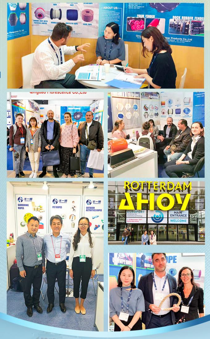 Hochfeste 12-Streifen geflochtenes UHMWPE-Synthetische Faserdrahtseil 48 mm Durchmesser für das Abschleppen von Schiffen 9