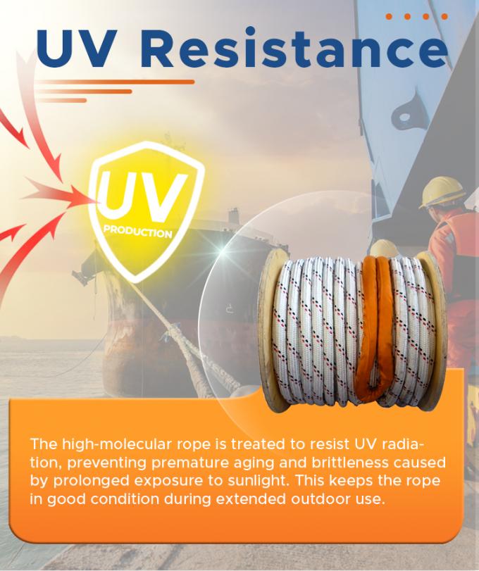 Hohe Festigkeit doppelt geflochtene Polyesterjacke mit Uhmwpe Marine Schleppseil 6