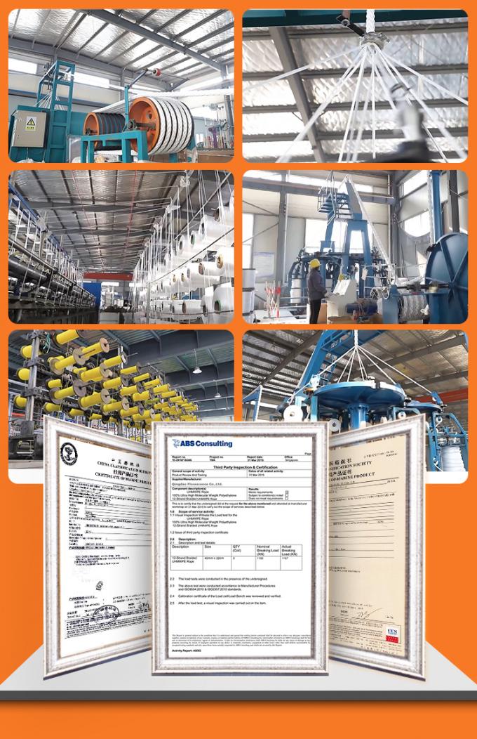 Hohe Festigkeit doppelt geflochtene Polyesterjacke mit Uhmwpe Marine Schleppseil 9