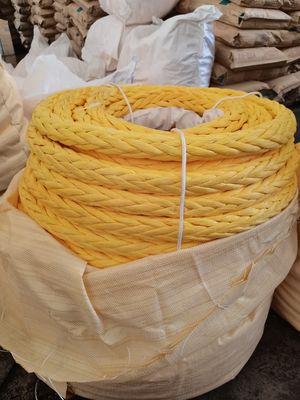 Heavy Duty 12 Strand Braided UV Resistant UHMWPE Rope for Marine and Industrial Use