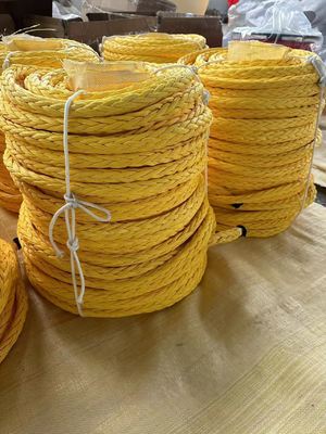 12-Strand UHMWPE Rope with Low Elongation High Energy Absorption and Chemical Resistant for Marine and Industrial Use