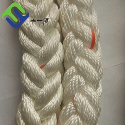 Weißes 8 Strang-Polyester-Seil 25mm - 160mm festmachender Tow Line For Boat