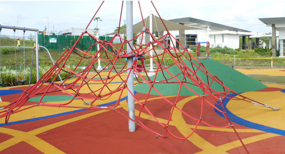 Dreieck-großer Spielplatz-bescheinigte kletternder Netto-Polyester-Kombinations-Seil SGS