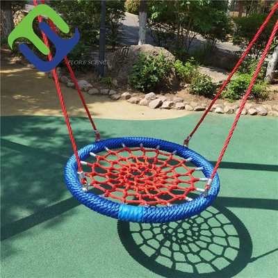 Hochwertige 100 cm rot-blaue Vogelnest-Schaukel für Spielplatz