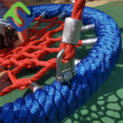 Hochwertige 100 cm rot-blaue Vogelnest-Schaukel für Spielplatz
