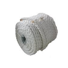 60 mm x 100 m weißes Seil aus PP-Monofilament mit 8 Strängen zum Anlegen von Schiffen