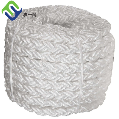 12 Strang Marine Seile Weiß Nylon Multifilament Liege Seil 8 Strang Seile