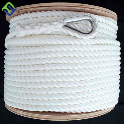 14 mm weißes 3 Stränge Nylon Ankerseil X 100m Marine Seil für Boot