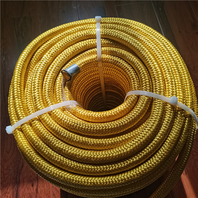 Doppel geflochtenes gelb gefärbtes Uhmwpe-Seil mit Polyester-Hülse 16 mm