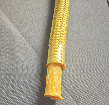 Doppel geflochtenes gelb gefärbtes Uhmwpe-Seil mit Polyester-Hülse 16 mm