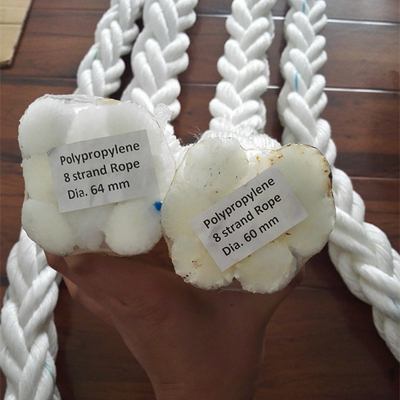8 Stränge geflochtenes Polypropylenseil Schwimmband aus Seefaser 48 mm