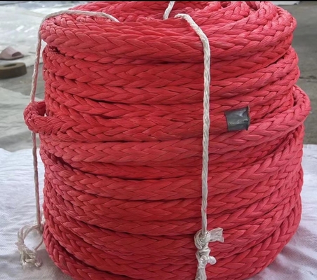 Hochspannbarkeit 12 Stränge geflochtenes Uhmwpe Schiffsanleges Seil Winde Schleppseil