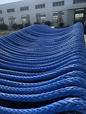 Hochfeste 12-Streifen geflochtenes UHMWPE-Synthetische Faserdrahtseil 48 mm Durchmesser für das Abschleppen von Schiffen