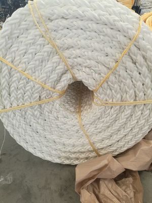 Weißes 8-litziges 64mm/72mm Polypropylen PP Marine Festmacherseil mit hoher Bruchlast