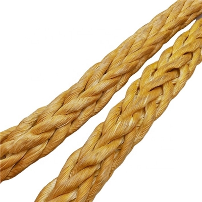 Hochfeste 12-Streifen geflochtenes UHMWPE-Synthetische Faserdrahtseil 48 mm Durchmesser für das Abschleppen von Schiffen