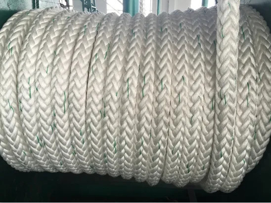 Weißes Nylonfaserseil 8 Stränge 50 mm Nylonseil Hawserseil für Schiff