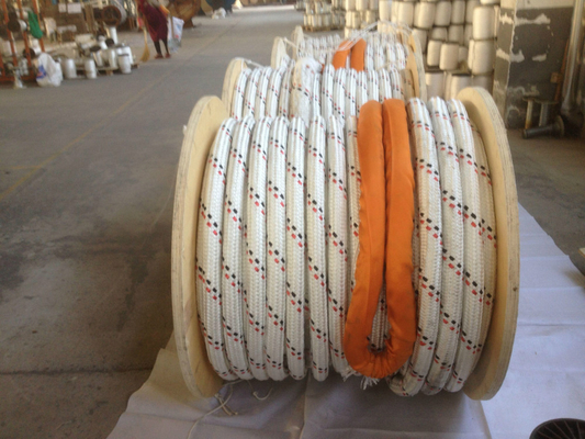 Doppelgeflechtes Polyester mit 12 Strängen UHMWPE-Seil 32 mmx220 m für Marineingenieurwesen