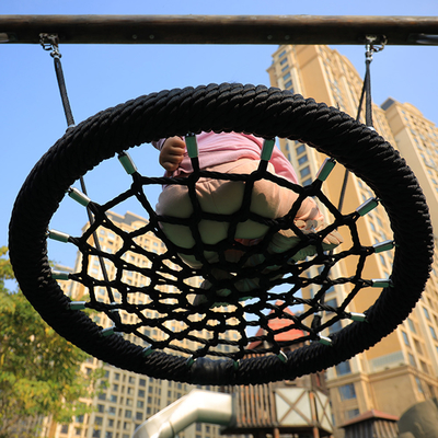 Farbenfrohe Farbe Rot/Blau Vogelnest Schwingen Gewerbliches Schwingen Netz Für Kinder Spielplatz
