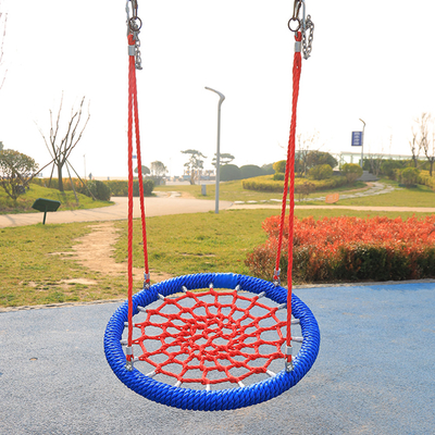 Farbenfrohe Farbe Rot/Blau Vogelnest Schwingen Gewerbliches Schwingen Netz Für Kinder Spielplatz