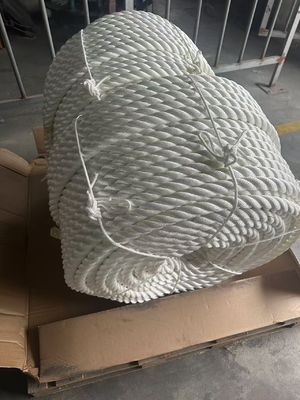 12 mm Weißfarbe 3 Stränge Polyesterseil für manuelle Ankerwinde