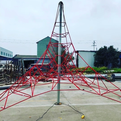 Pyramide Playset kundenspezifische kletternde Netto-8x8x6m für Spielplatz-Ausrüstungen