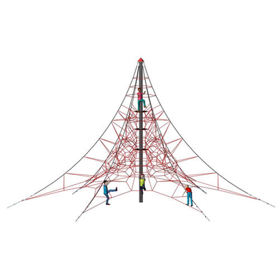 Pyramide Playset kundenspezifische kletternde Netto-8x8x6m für Spielplatz-Ausrüstungen