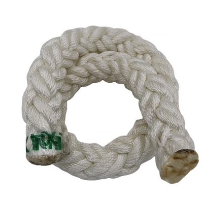 Das Marinedas 8 Strang-Polyester-Seil, das weißes Polyester festmacht, schnüren 220m Spule