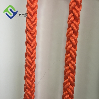 Das Marinedas 8 Strang-Polyester-Seil, das weißes Polyester festmacht, schnüren 220m Spule