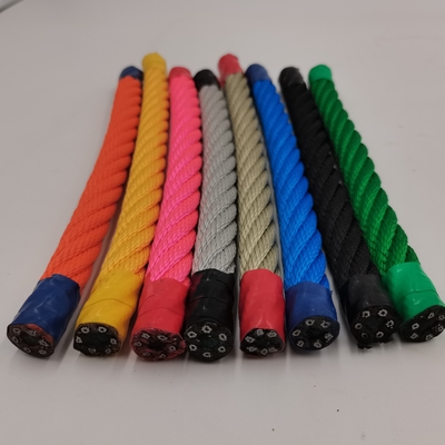 Maßgeschneiderte Größe Spielplatz Kletternetze 6 Strang Polyester Kombinationsseil