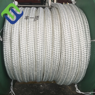 Weißfarbiges Doppelgeflechtes Steckseil Nylon-Zugsseil für Schiffe
