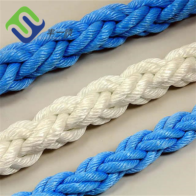 Strang-Polyester-des Seils der Verschleißfestigkeits-8 hohe Hartnäckigkeit Marine Braided Poly Rope