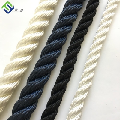 Vielzweck3 Strang-Nylonanker-Linie Polyamid-Schwarz-Dock-Seil