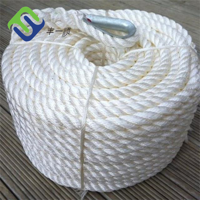 Strang-Ankertau-Nylondock des Boots-3 zeichnet verdrehten Schiffstau