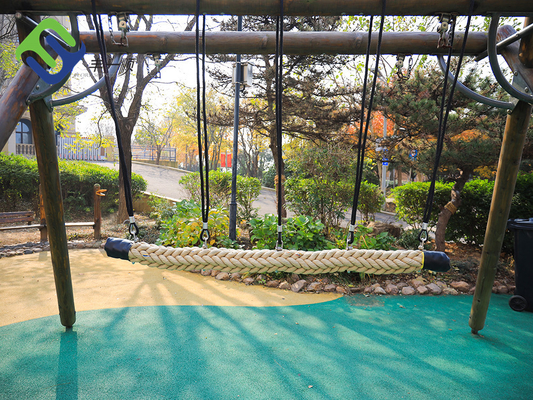 Strang-umsponnenes Polyester 120mm Dia Net Playground Rope Bridge natürliche Farbe12