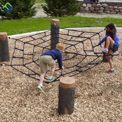 Dreieck-großer Spielplatz-bescheinigte kletternder Netto-Polyester-Kombinations-Seil SGS