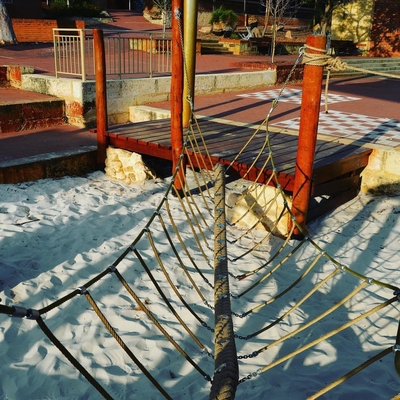 150mmx4 misst Spielplatz-Seil-Brücke mit Kombinations-hängendem Seil