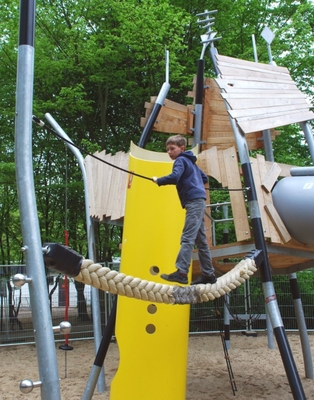 150mmx4 misst Spielplatz-Seil-Brücke mit Kombinations-hängendem Seil